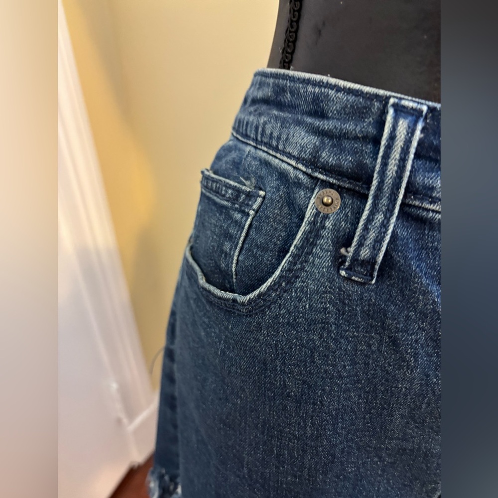 UNIVERSAL THREADS Blue Jean Fringed Skirt - Picture 6 of 11